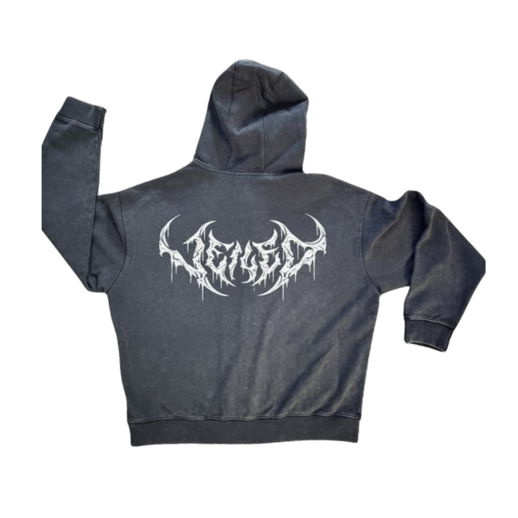 Veiled Zip Hoodie  Vintage Wash Black